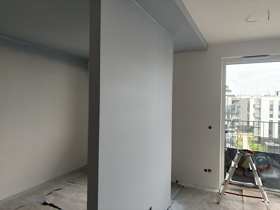 Gładzie,szpachlowanie,malowanie.Malowanie natryskowe