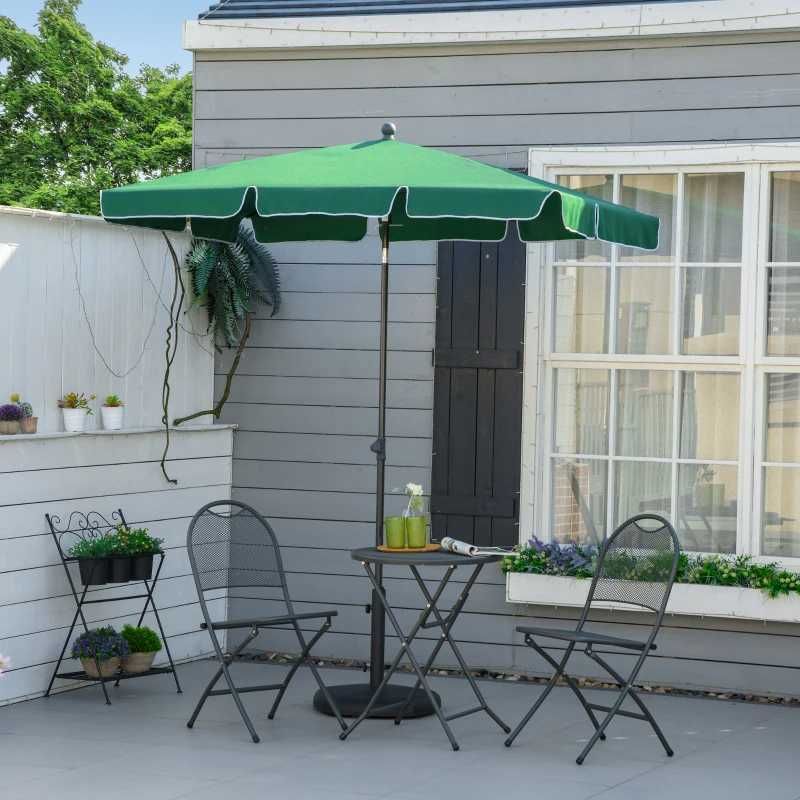 Chapéu de Sol Retangular de Jardim (com Função de Inclinação) - Verde