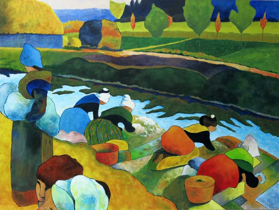 Ręcznie malowany obraz 45x60  reprodukcja Gaugin postimpresjonizm