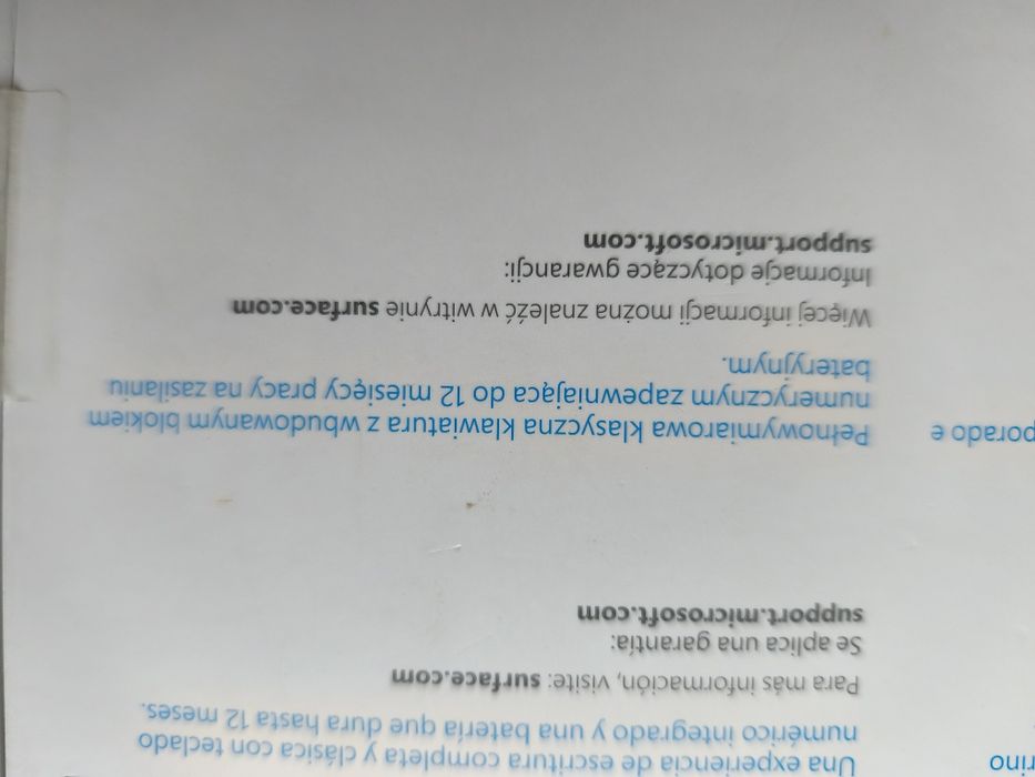 Klawiatura bezprzewodowa Microsoft surface ws2-00021 qwerty