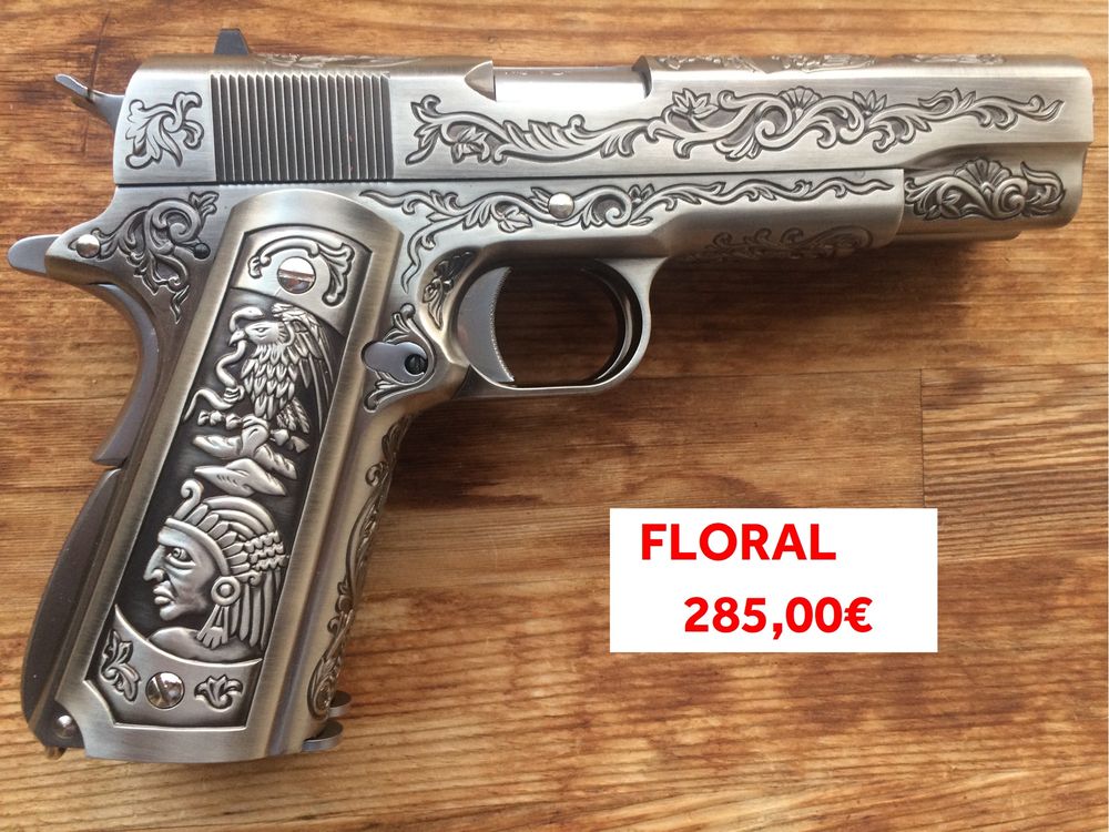 Pistola Airsoft 1911 HEXCUT - Floral da WE full metal blowback nova garantia