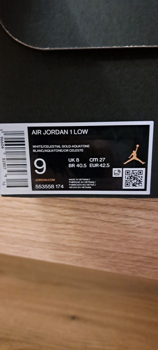 Buty air jordan 1 low aquatone 42.5