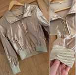 Kurtka bluza bomberka sexy gold Vintage XXS/XS