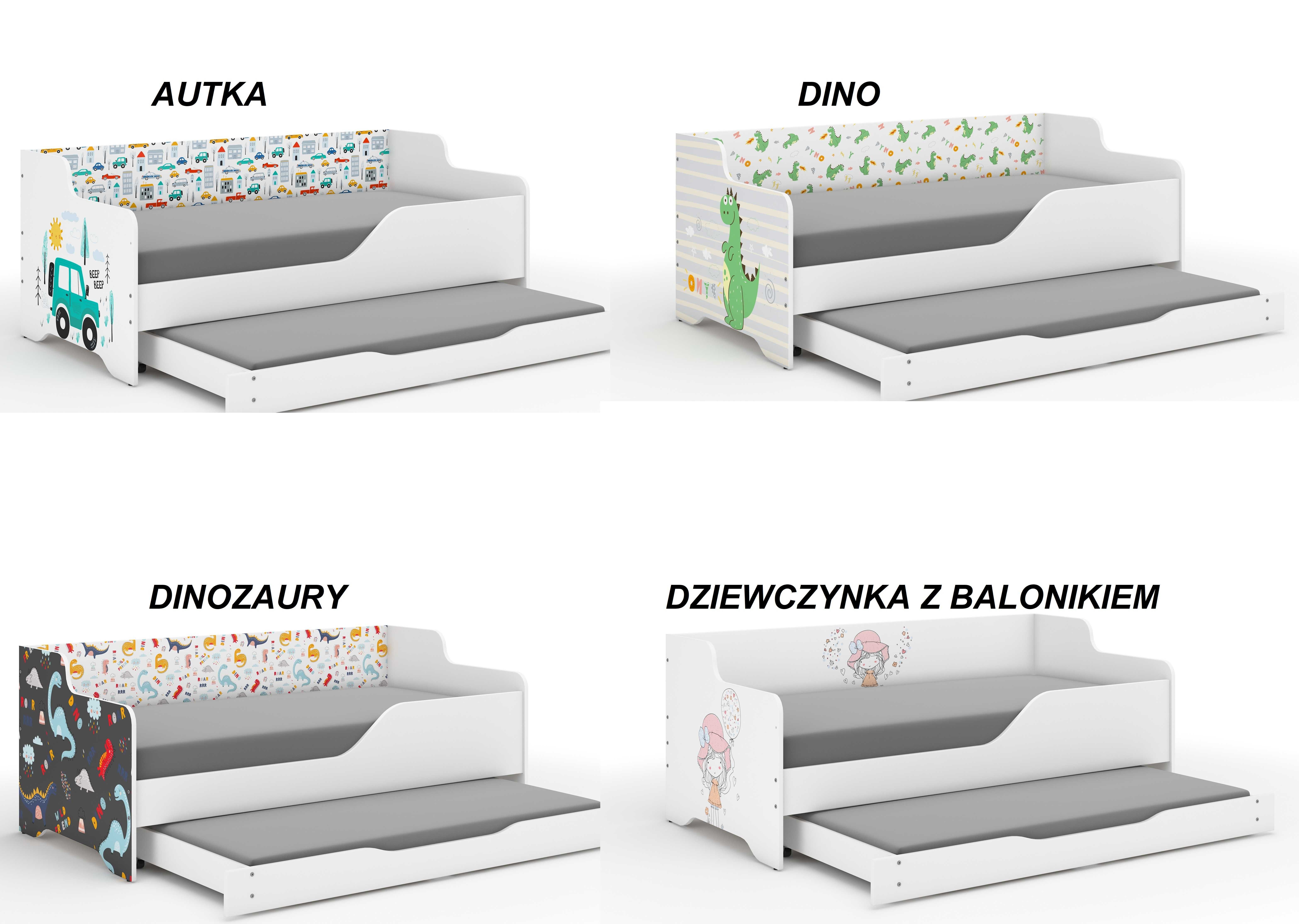 Łóżko dziecięce LILU 160x80 PODWÓJNE z funkcją spania+materace GRATIS!
