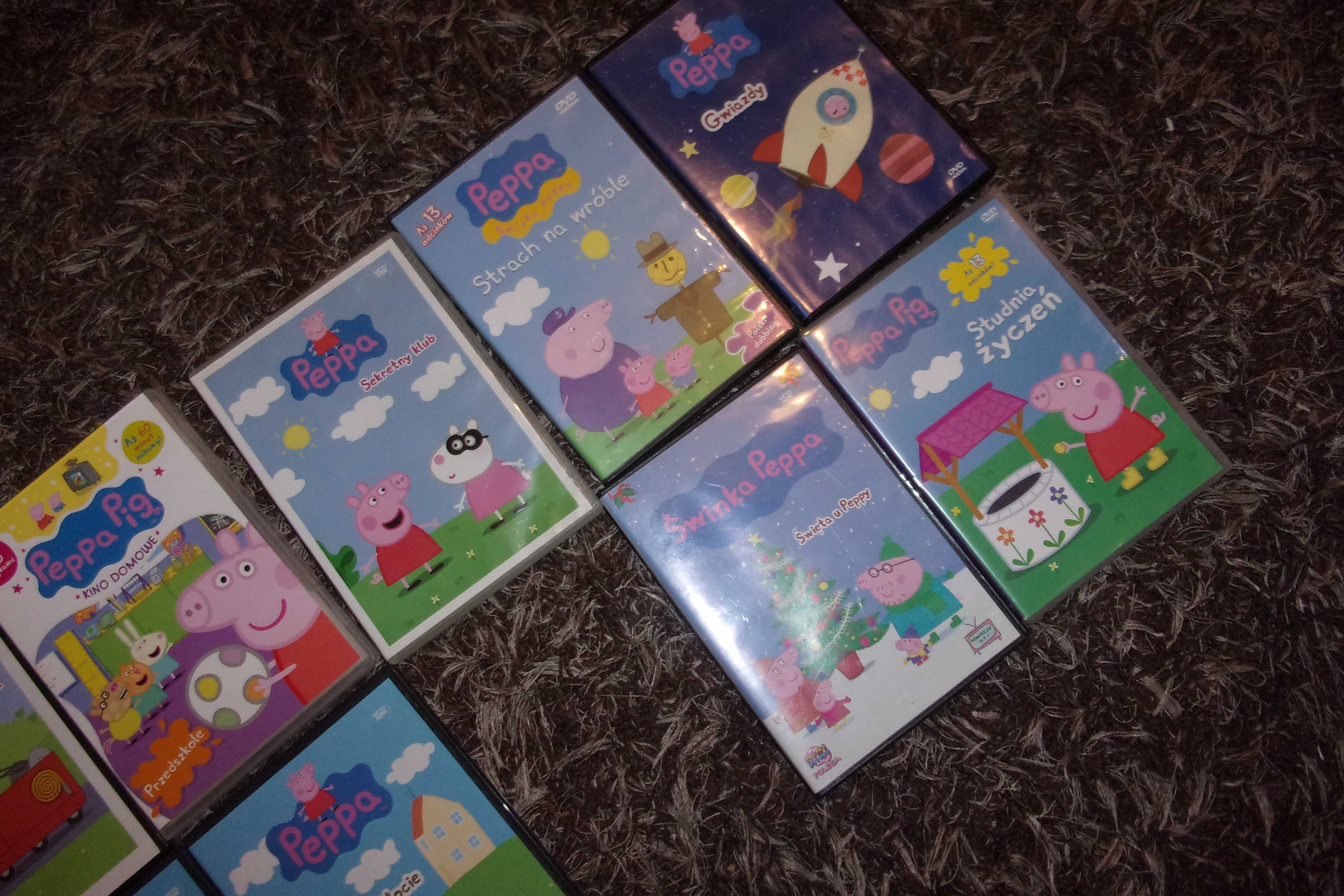 dvd peppa bajki święta gwiazdy straż błyskawica strach na wróble 9 szt