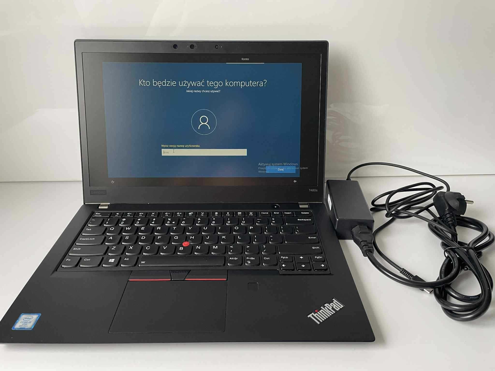 Lenovo ThinkPad T480s i5/8BG RAM/256 GD SSD m.2 WIN10 PRO stan idealny