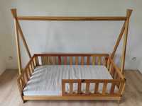 Łóżko dziecięce Tipi 80x160 Drewmax z materacem Materasso