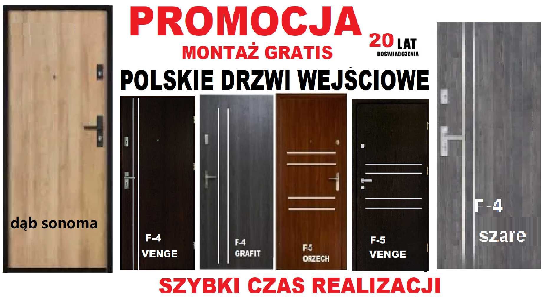 DRZWI wejściowe zewnętrzne do mieszkania  wewnątrzklatkowe Z MONTAŻEM