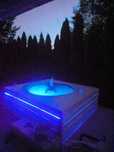 jacuzzi ogrodowe zabudowa od stolarza cały zestaw podświetlenie led