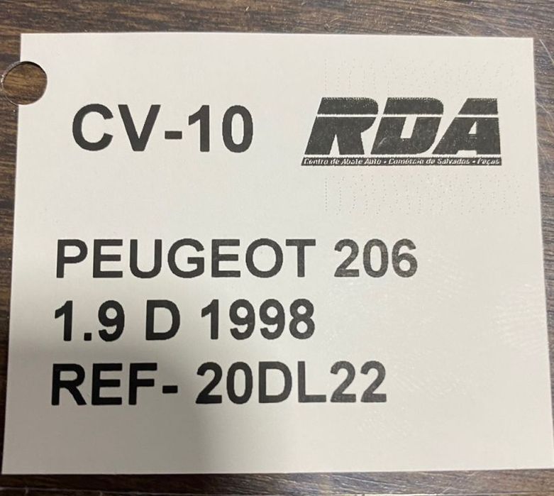 CV10 Caixa de velocidades Peugeot 206 1.9D Ref- 20DL22