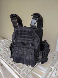 Plate Carrier preto colete Yakeda