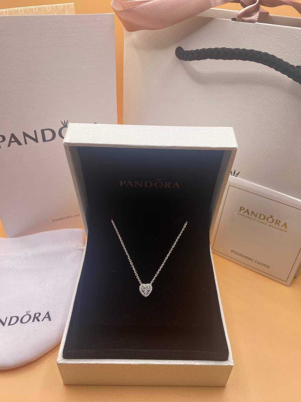 Pandora підвіска блискуче серце з ореолом з пакуванням