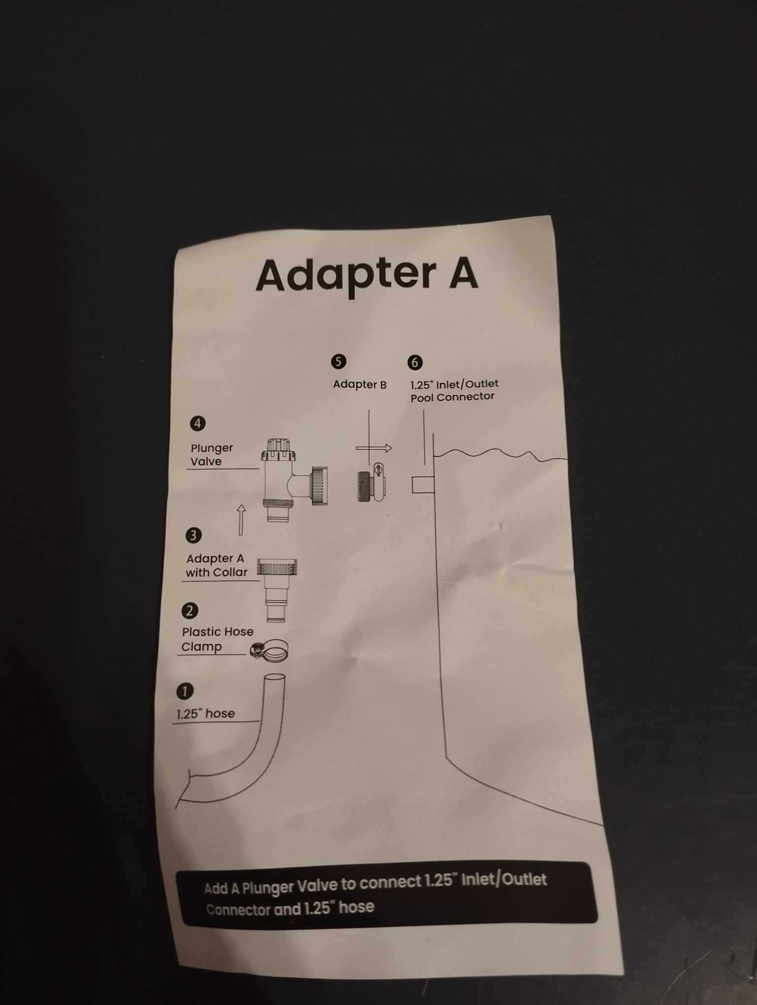Adapter do basenu/ do węża ogrodowego z gwintowanym kołnierzem 2szt.