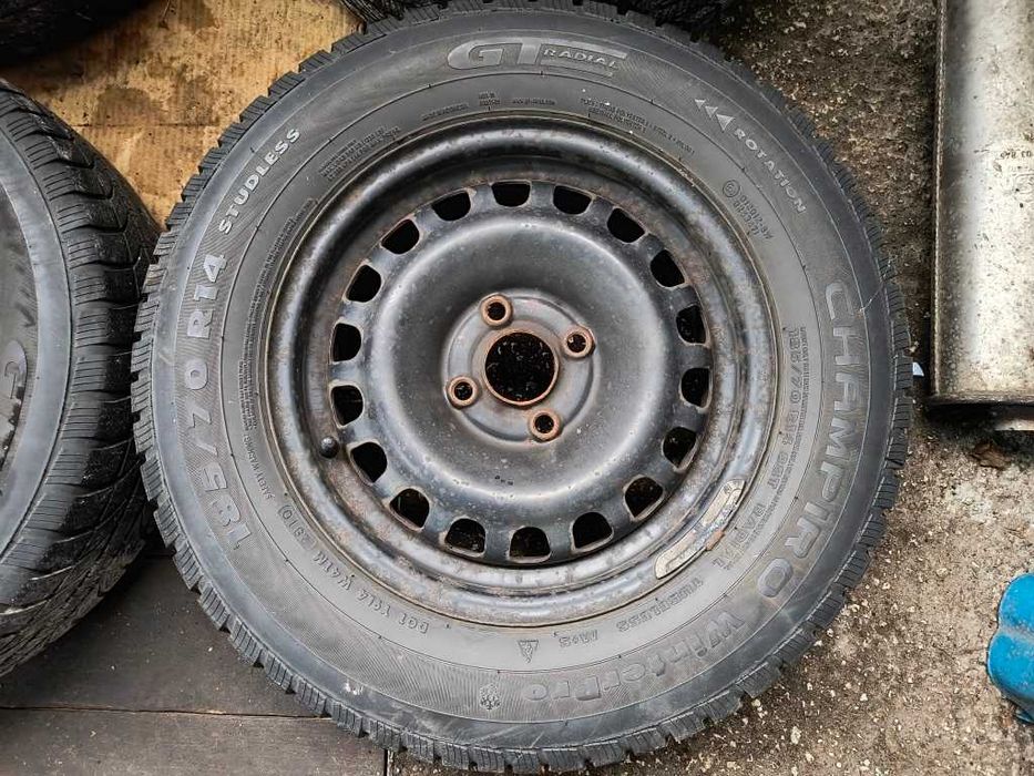 felgi stalowe 4x100 OPEL + opony zimowe 185/70 R14 199zł/komplet