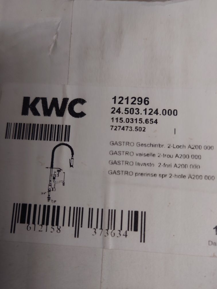 KWC Gastro bateria kuchenna do baru restauracji profesjonalna