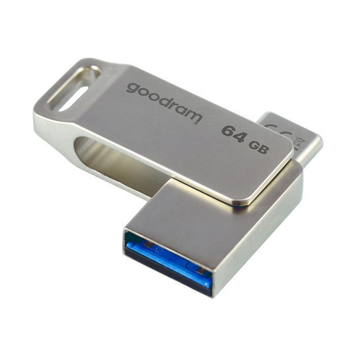 Pendrive 64 Gb Usb 3.2 Gen 1 Usb / Usb C Otg Oda3 Goodram - Srebrny