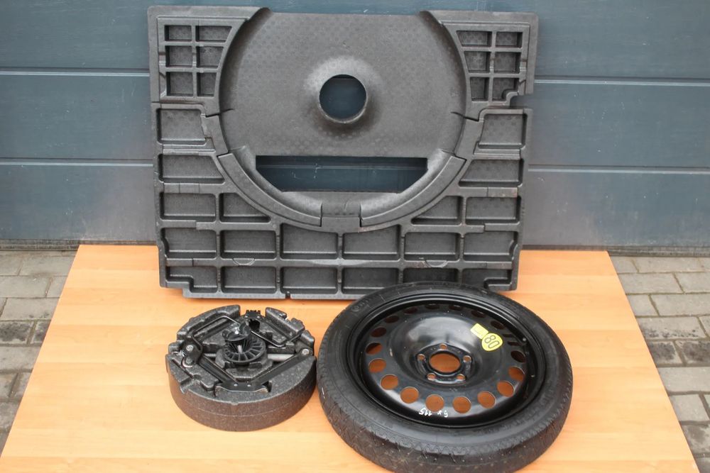 KOŁO DOJAZDOWE ZAPAS ZESTAW KLUCZ LEWAREK STYROPIAN OPEL ASTRA J GTC 17 CALI 5x115 IS25