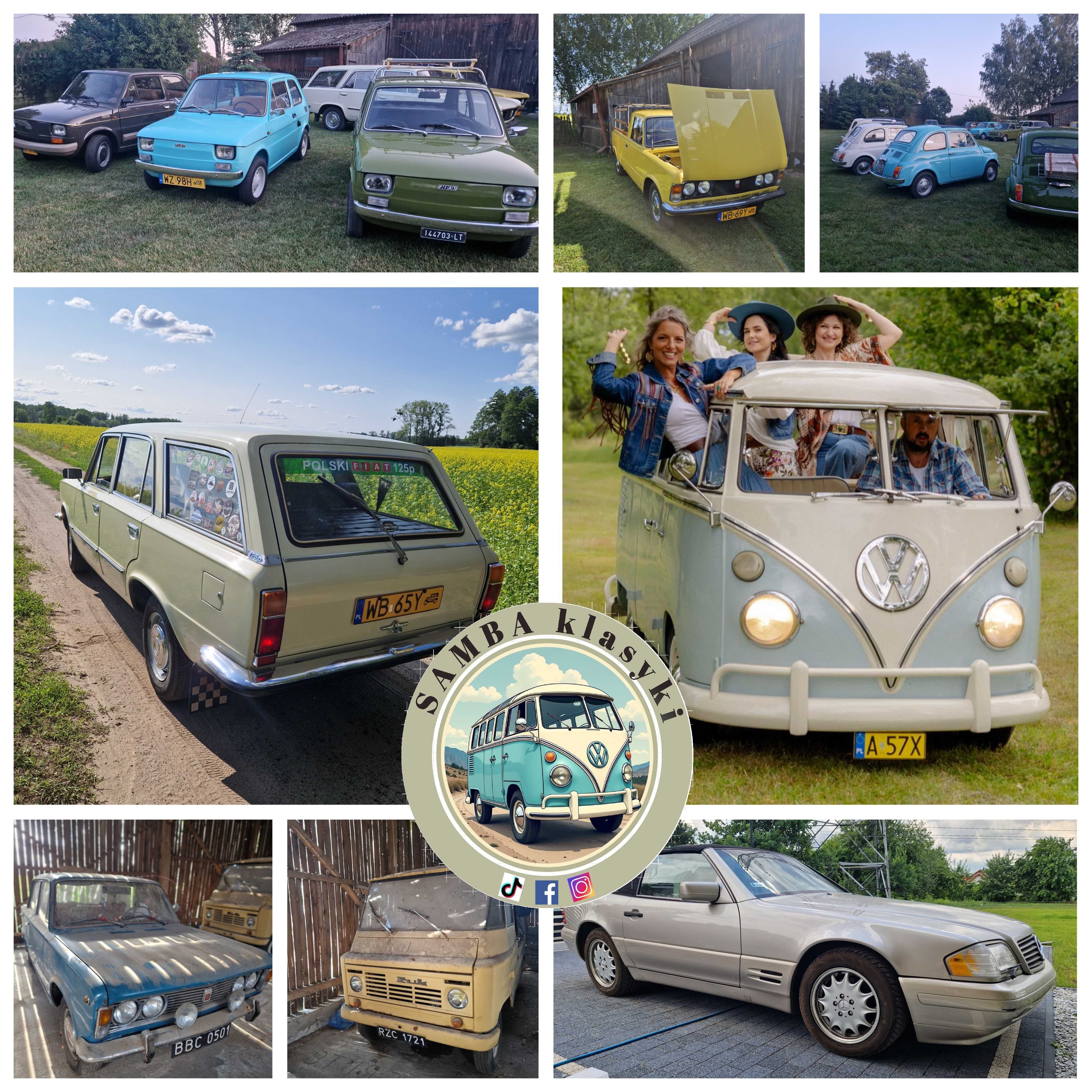 SAMBA VW T1 T2 Bulik Ogórek - Samochód Auto do Ślubu -zabytkowy boho
