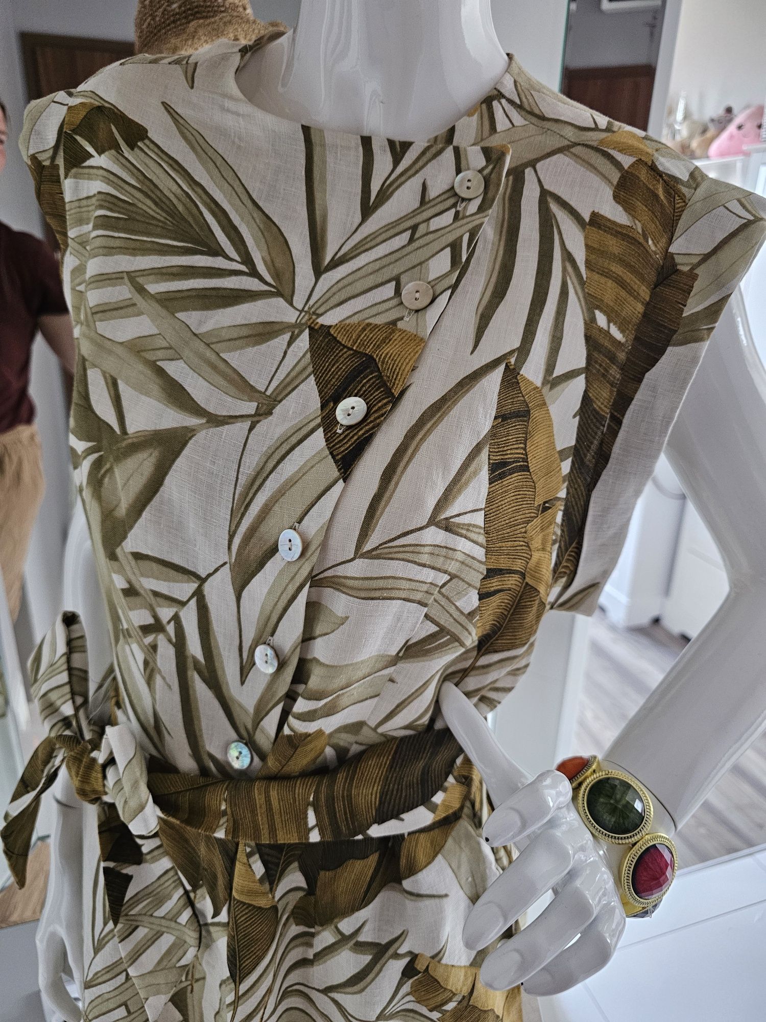Piękna lniana sukienka Massimo Dutti rozm. M