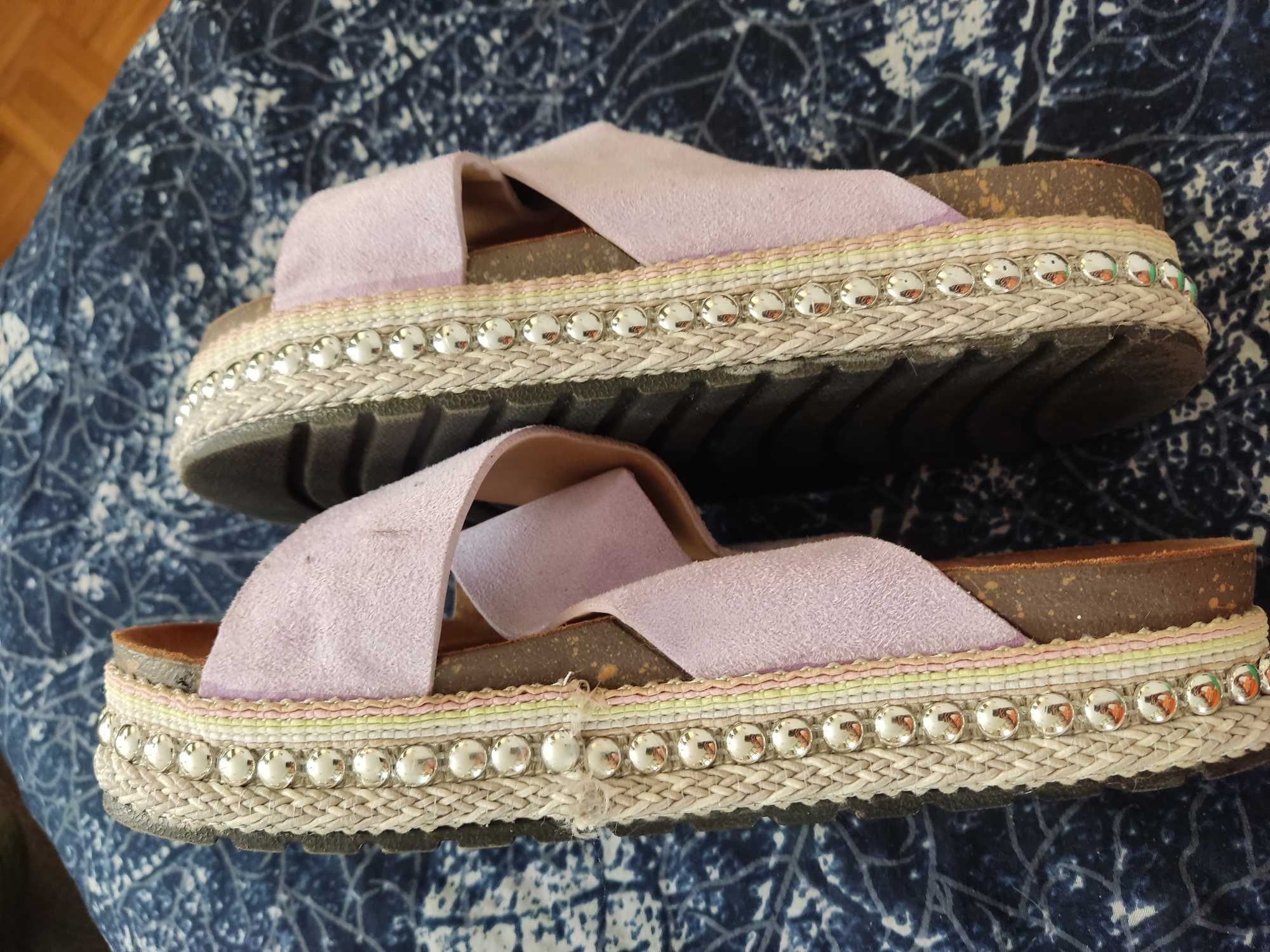 Klapki espadryle,r.38