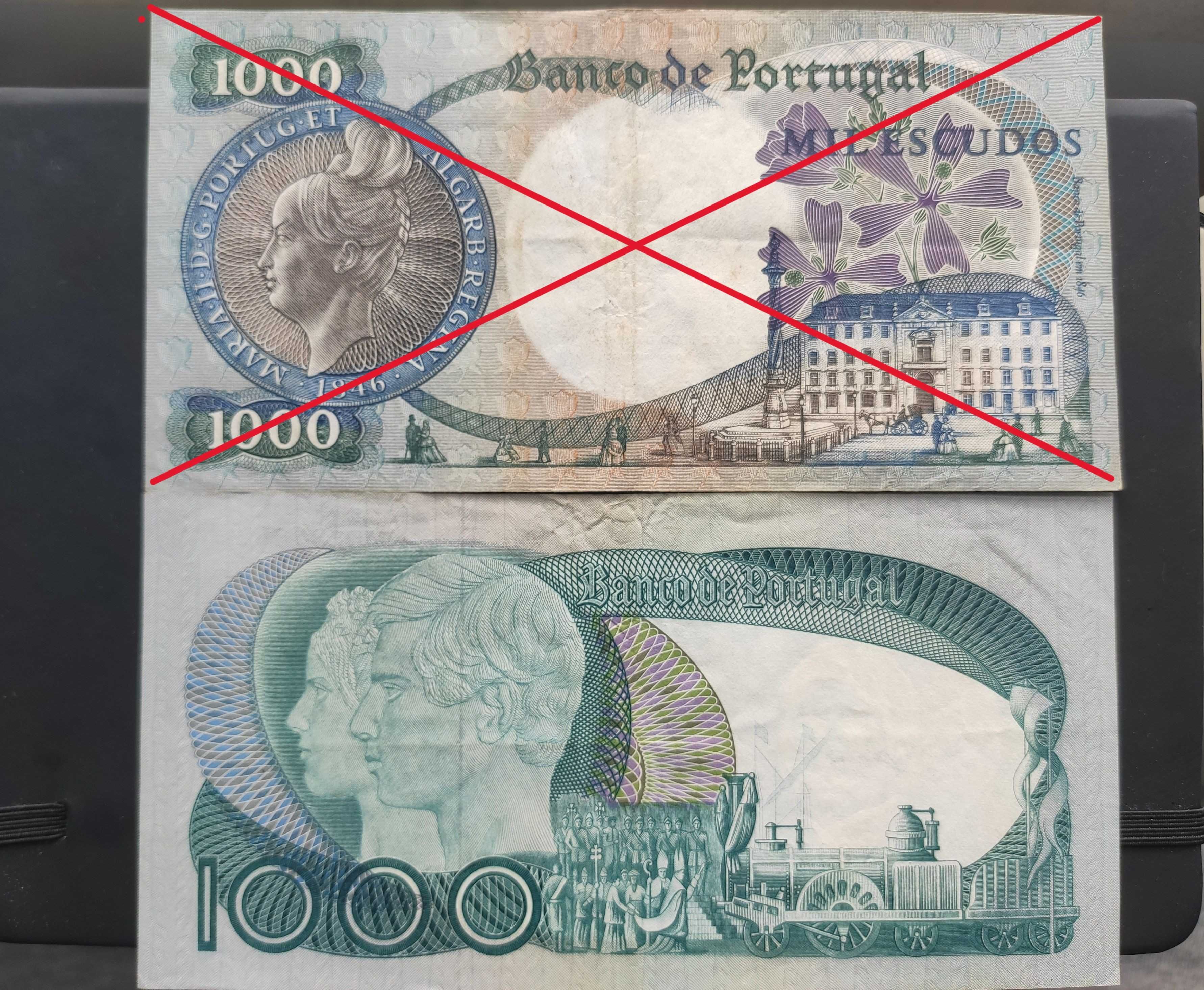 Notas 1000 escudos D. Pedro