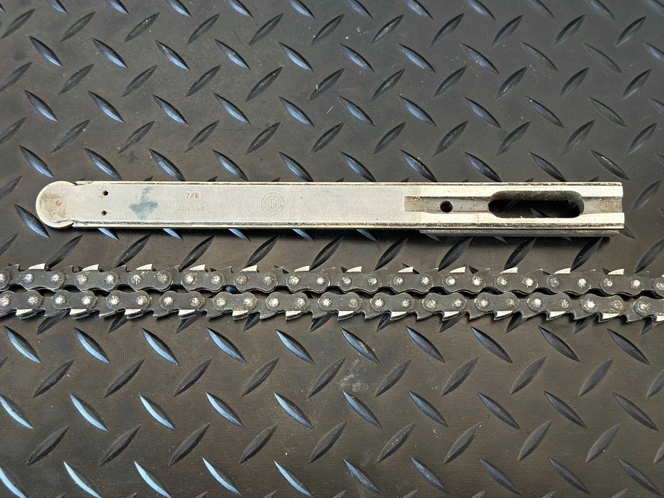 A344. Zestaw: prowadnica 7-8x40x150 + łańcuch 7 mm + zębatki