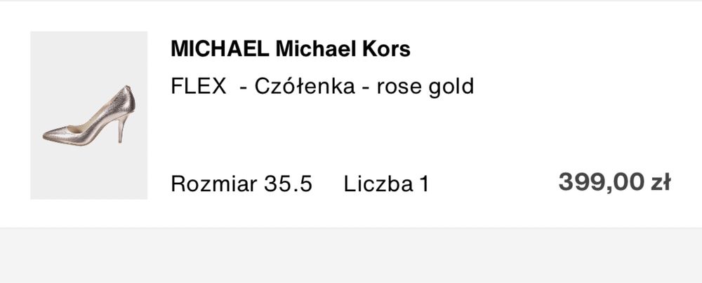 Czółenka szpilki Michael Kors, r.35,5 rose gold, stan idealny