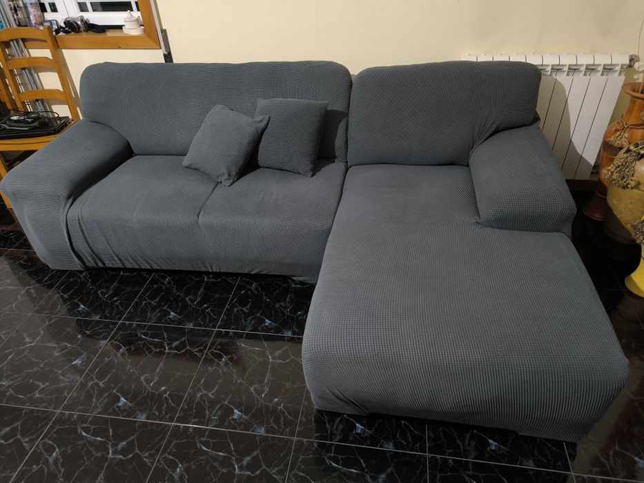 Sofá cinza 3 lugares