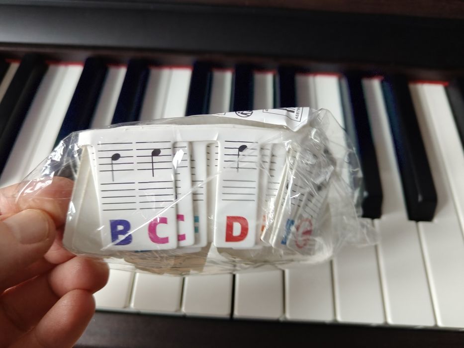 Nuty nakładki na klawisze dla początkujących muzyków