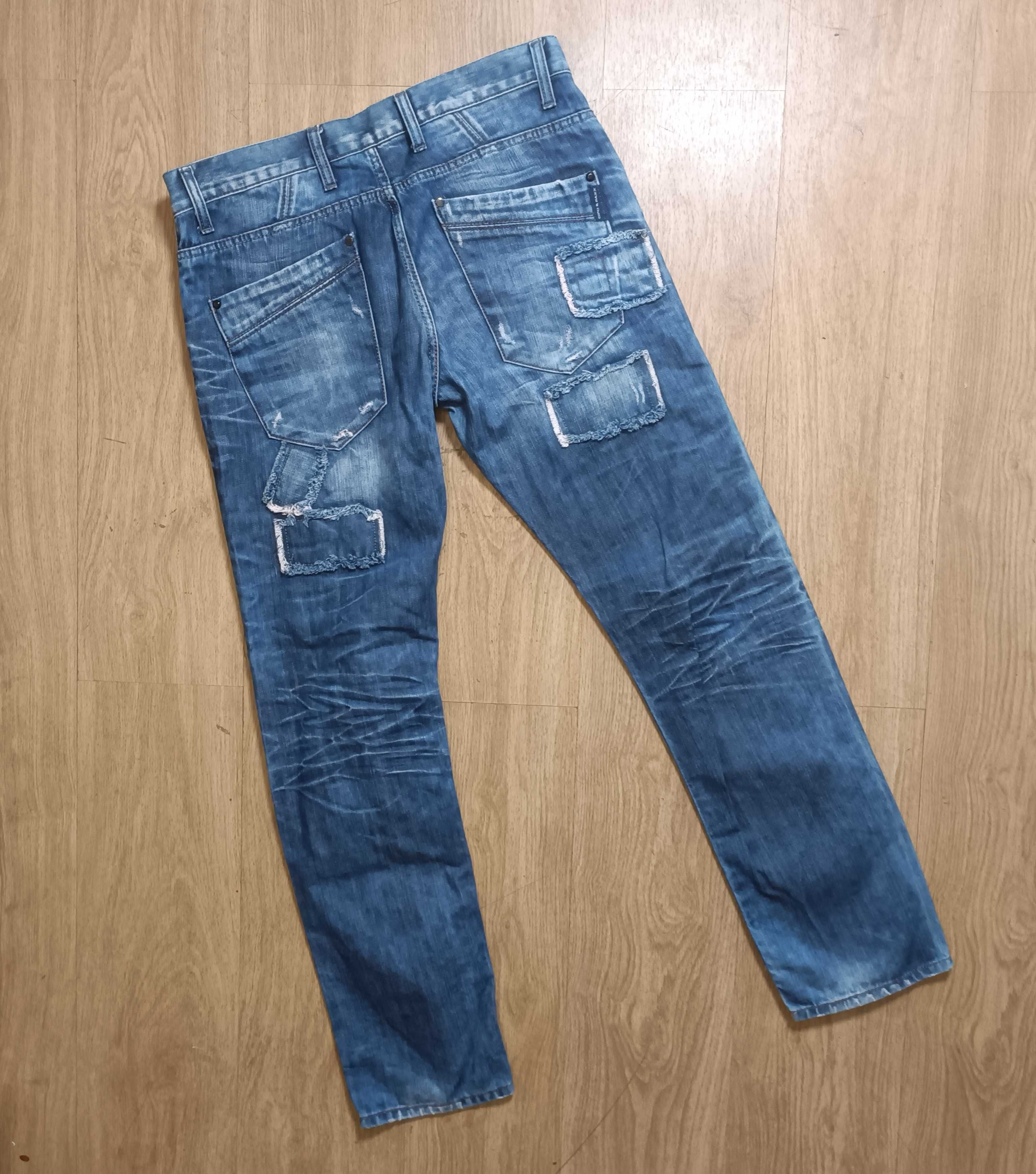Cipo & Baxx vintage jeansy slim męskie z latami L 3332