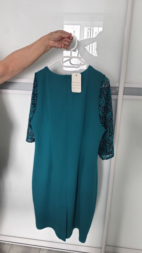 Платье бирюзового цвета, 50 размер