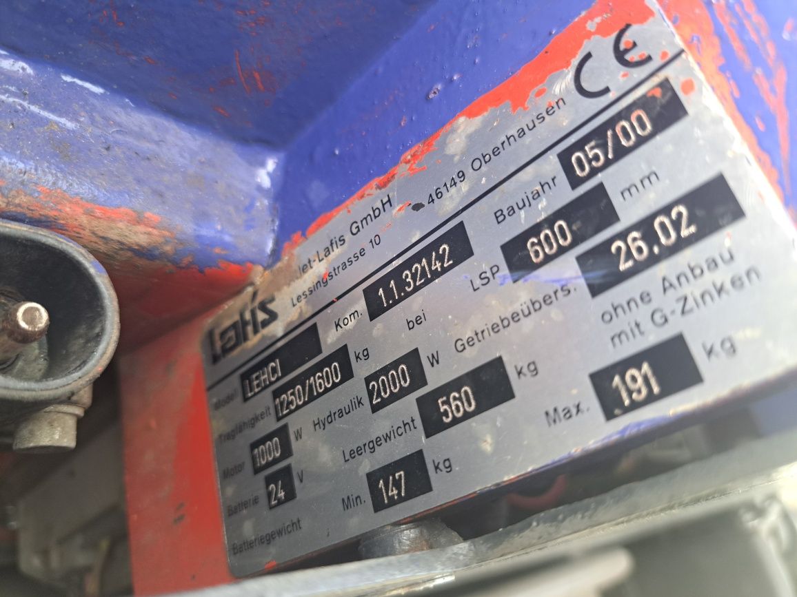 Wózek paletowy elektryczny Lafis Lehci z ładowarką