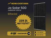 Panele PV fotowoltaiczne JA SOLAR 500W JAM60D40LB Czarna Rama Bifacial