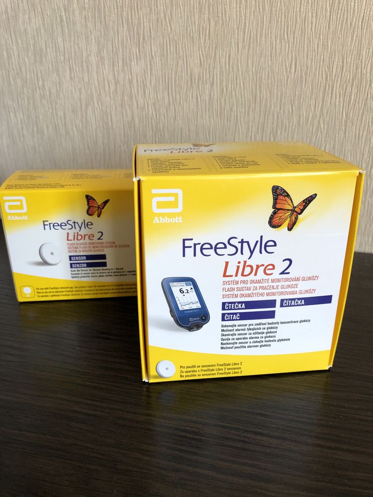 Стартовий набір FreeStyle Libre 2 в mmol/L з блютуз новий Рідер+сенсор