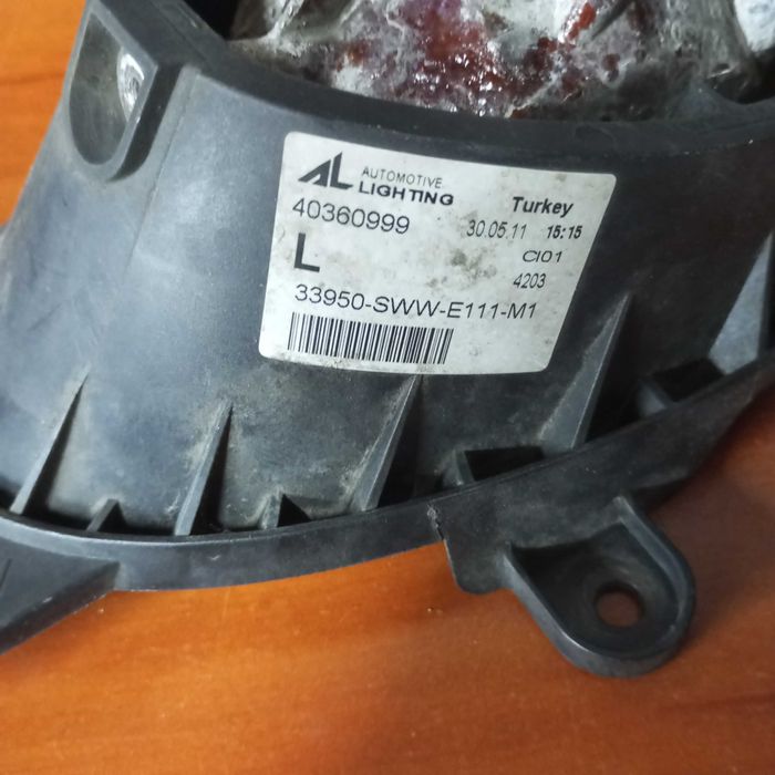 Honda CR-V III  lampa przeciwmgielna lewa