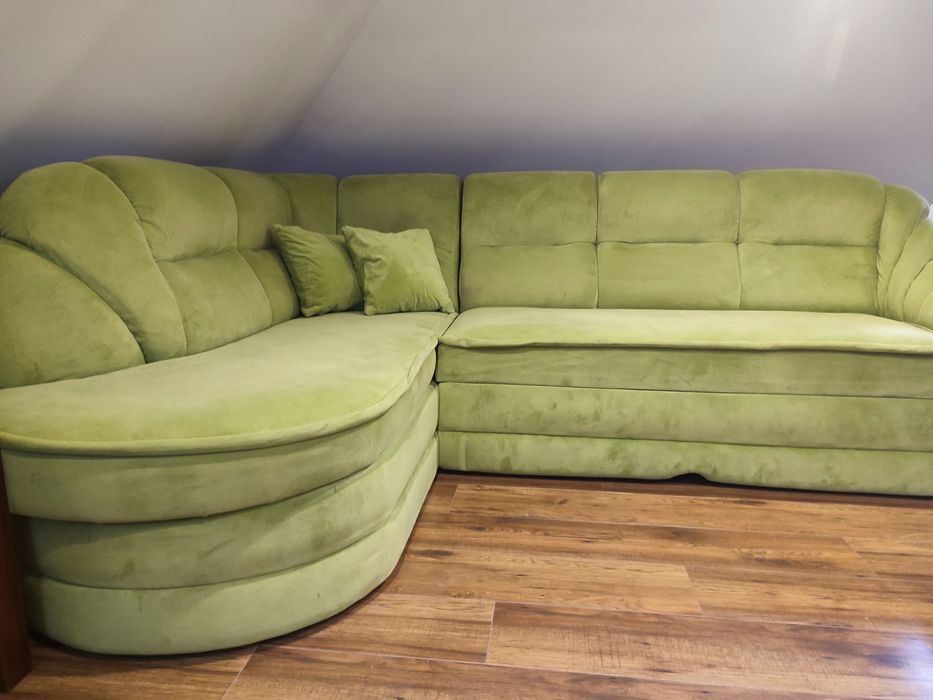 Komplet wypoczynkowy, rogówka z funkcją spania plus dwa fotele