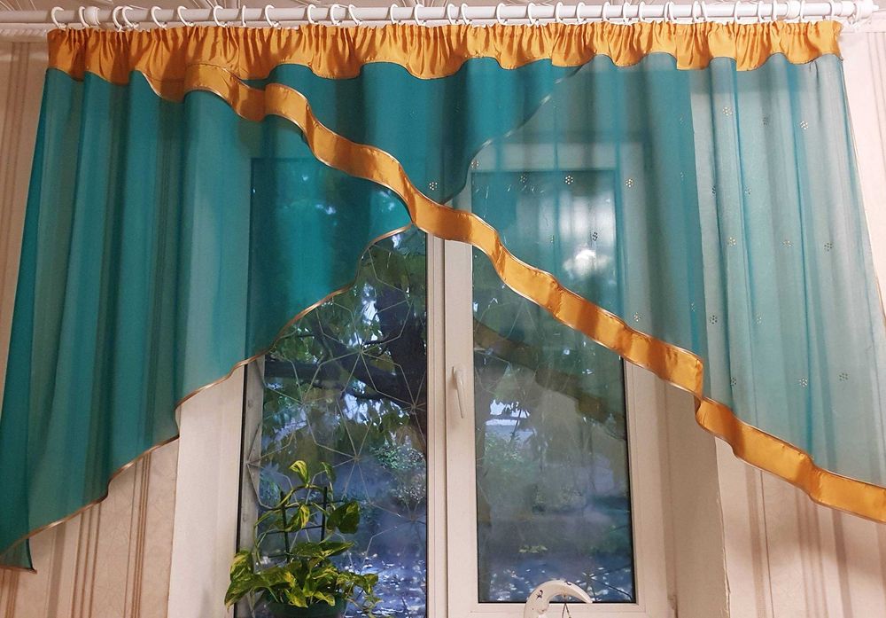 Штора занавеска гардина тюль на кухню ламбрекен