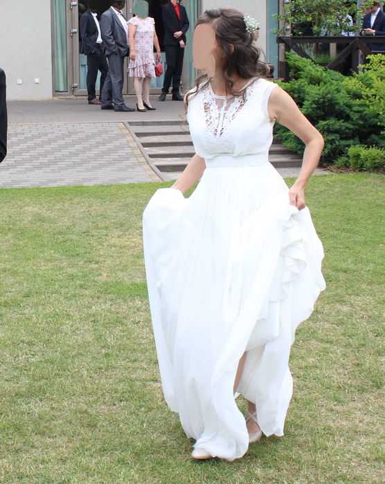 Suknia Sukienka ślubna Mia Lavi 36/38 w stylu boho może być ciążowa