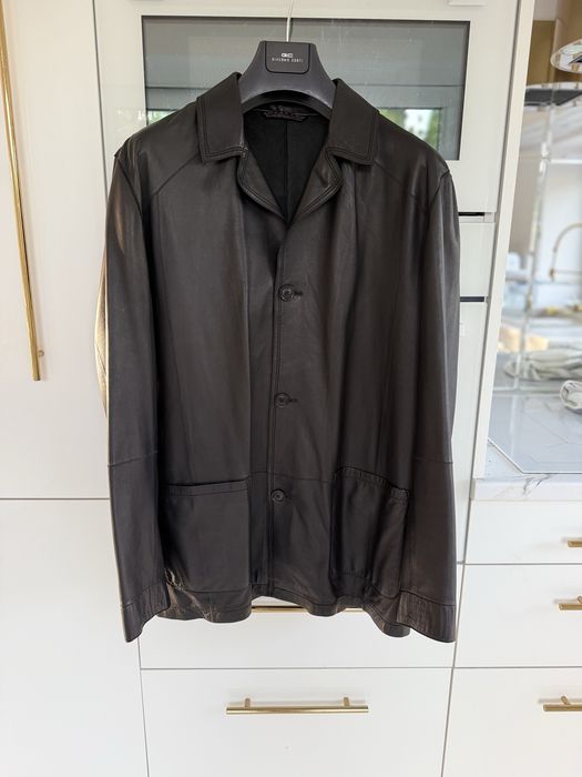 Kurtka marynarka ze skóry cielęcej czarna Hugo Boss XL XXL