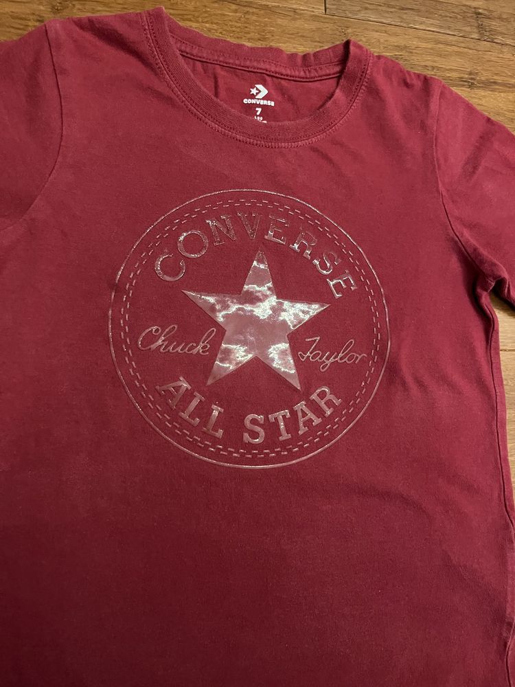 Converse koszulka 7-8 lat bordowa