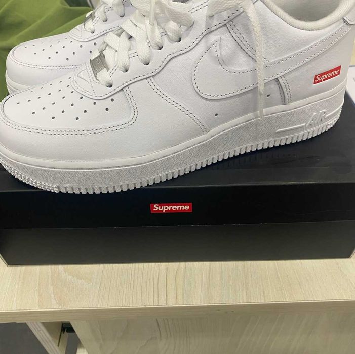 Białe Buty Nike Air Force 1 Low Supreme White Rozmiar.38.5
