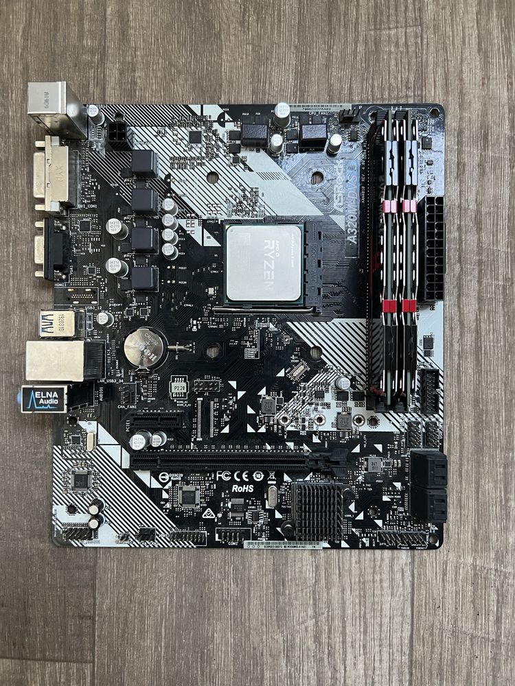 »Комплет AMD Ryzen 5 1600 6/12 ядер• DDR4 16 Gb• Asrock A320m DVS