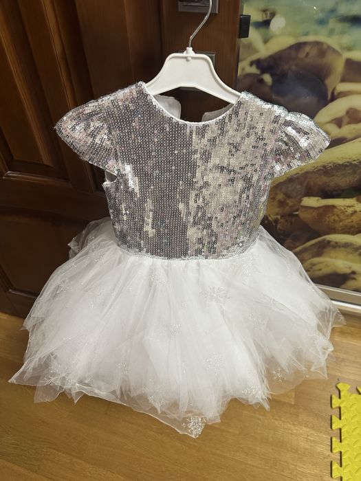 Сукня святкова, сніжинки