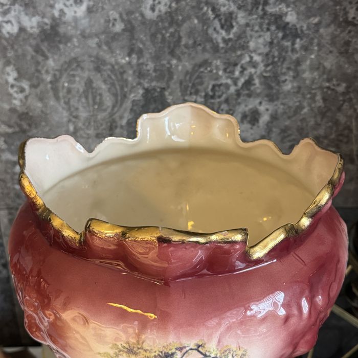 Duża porcelanowa donica Staffordshire-Anglia