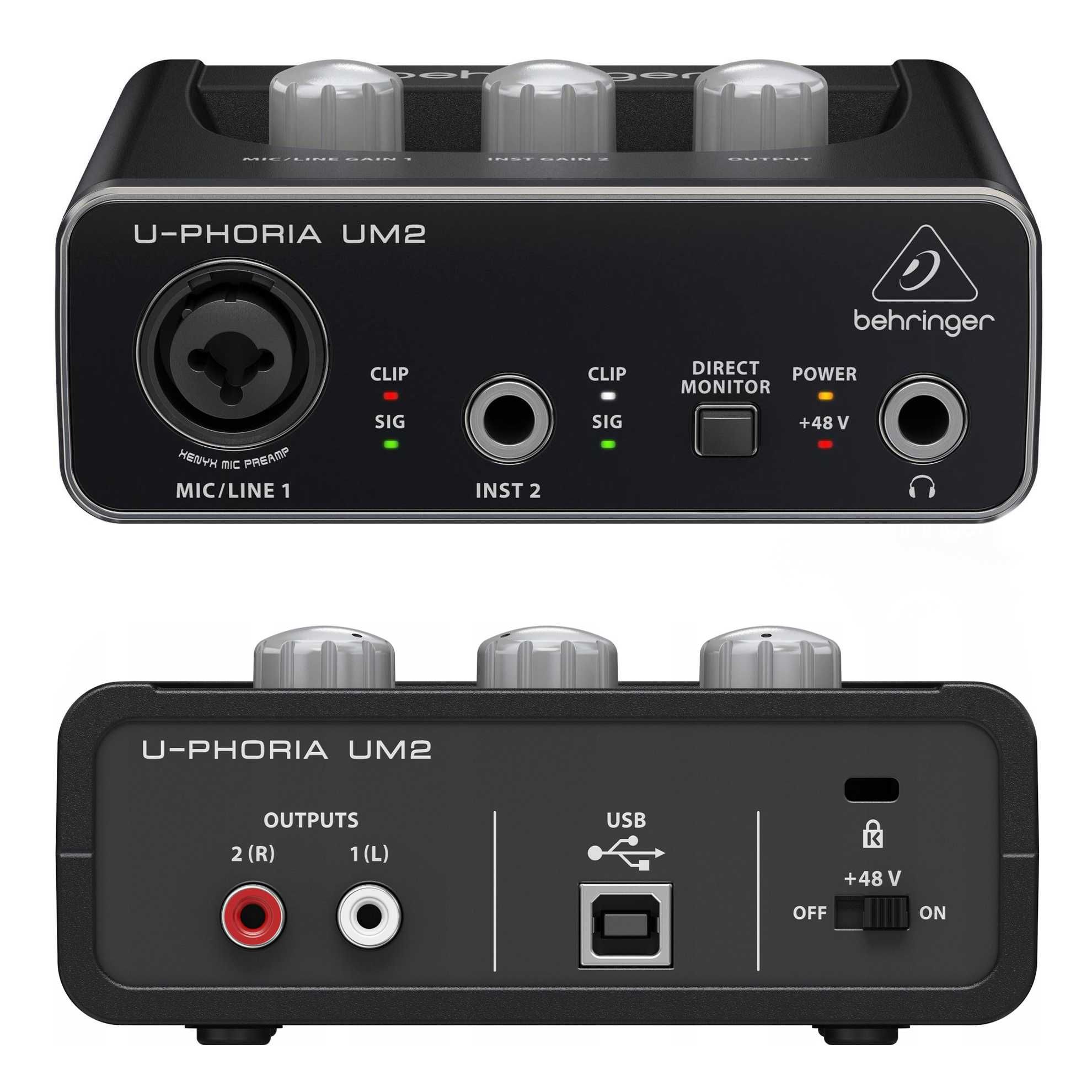 Звуковая карта - Behringer U-PHORIA UM2, аудиоинтерфейс, USB, внешняя