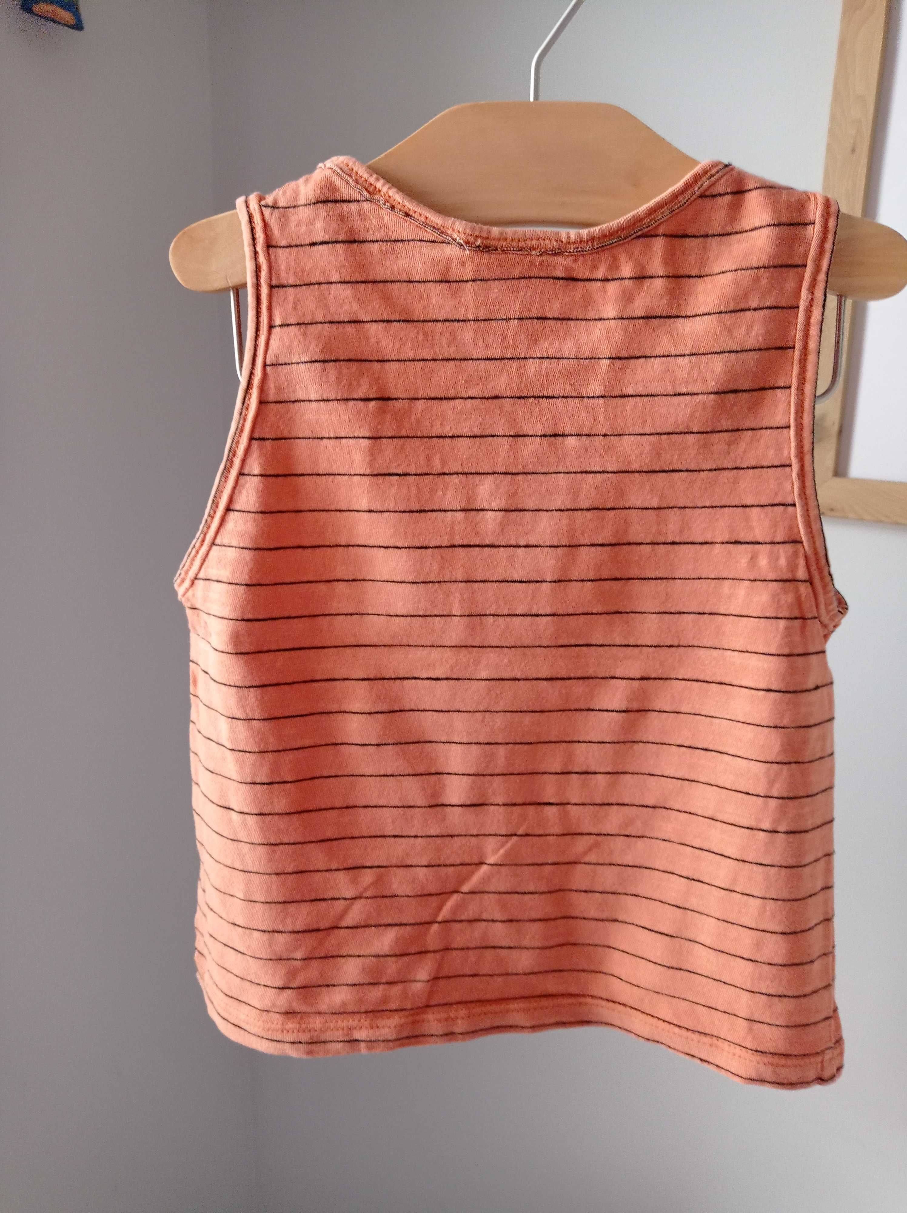 Koszulka T-shirt Top bez Rękawów Zara 80