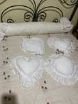 Conjunto de almofadas com bordado Ingles