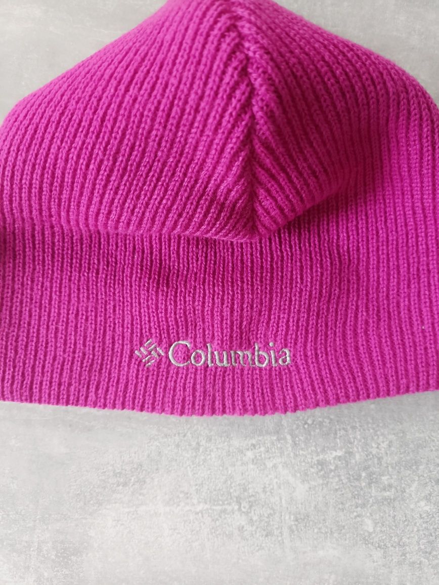 Columbia оригінальна шапка біні кольору фуксії унісекс