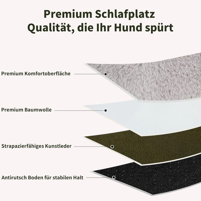Joy of Living Duże Legowisko dla Psa Wygodne Ciepłe 65 x 50 cm Zielone