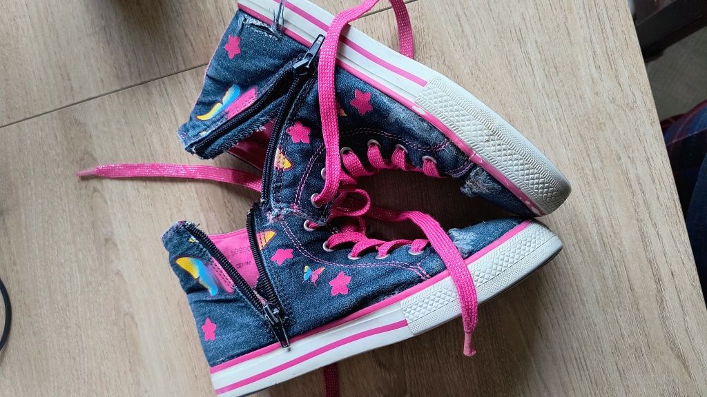 Dżinsowe wyższe trampki Dunnes 33